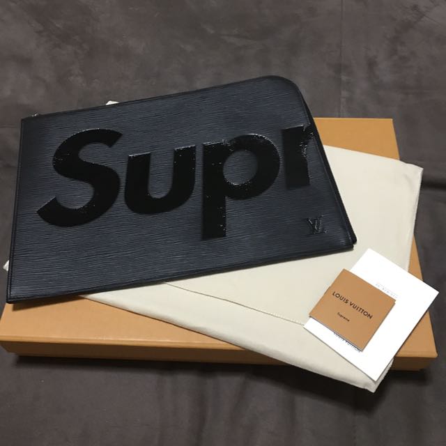 Supreme louis vuitton clutch best sale