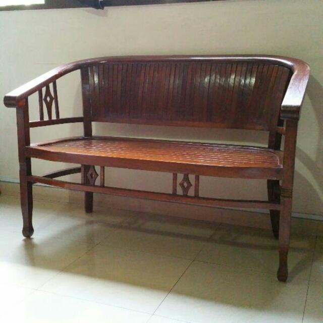 Teak Wood Chair 2 Seater Furniture Tables Chairs On Carousell