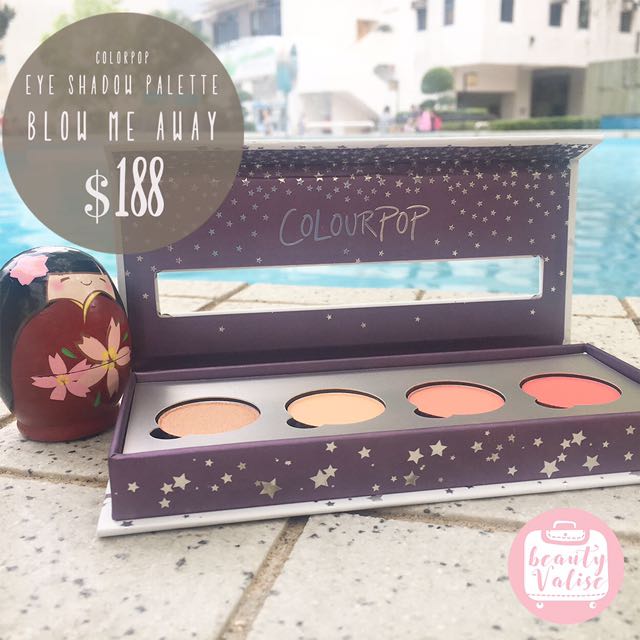 🇺🇸Colourpop press powder eyeshadow palette: blow me away, 美容