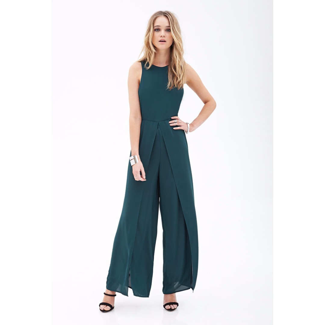 forever 21 green jumpsuit
