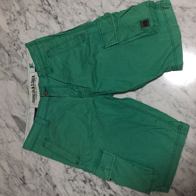 Guess Mint Green Cargo Pants, Fesyen Pria, Pakaian di Carousell