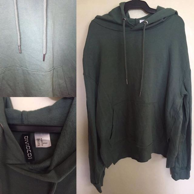 green hoodie h&m