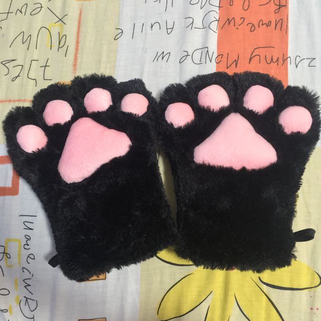 Cute Bear Cat Paw Gloves Fluffy Plush Cartoon Animal Anime Lolita Cosplay  Mitten | Fruugo NO