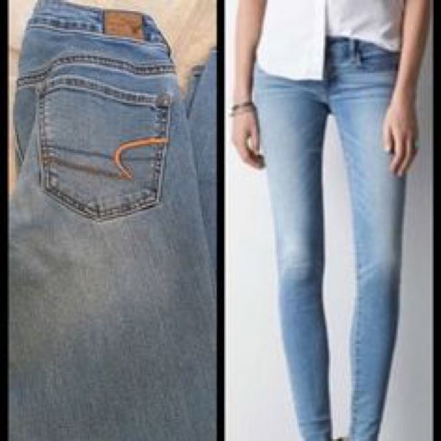 american eagle light wash skinny jeans