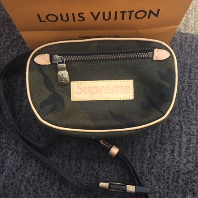 LV Supreme Bumbag Camo, Luxury, Bags & Wallets on Carousell