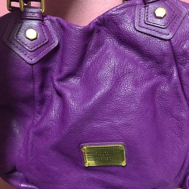 MARC BY MARC JACOBS Purple Leather Classic Q Baby Groovee Bag