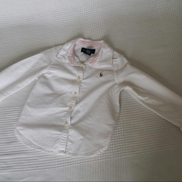 Pre Loved Sweet Ralph Lauren Smart Collared Long Sleeve Shirt For