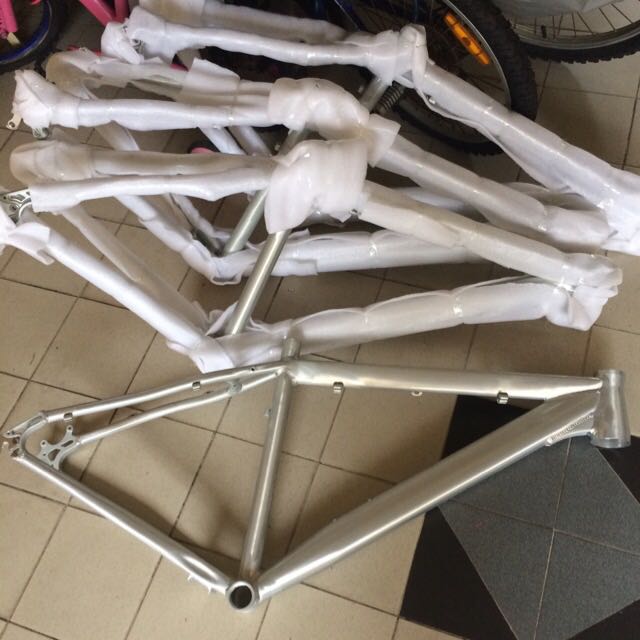 Raw aluminium mtb frame deals