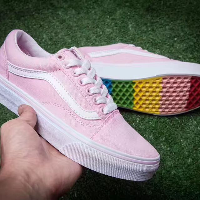 pink rainbow vans