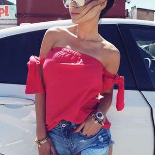 Bow Tie Off Shoulder Top