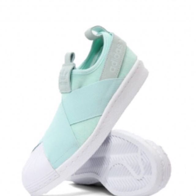 Adidas superstar slip on ice hot sale mint