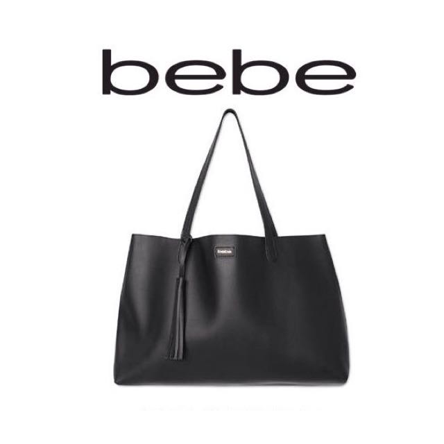 bebe black tote bag