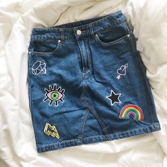 funky denim skirts