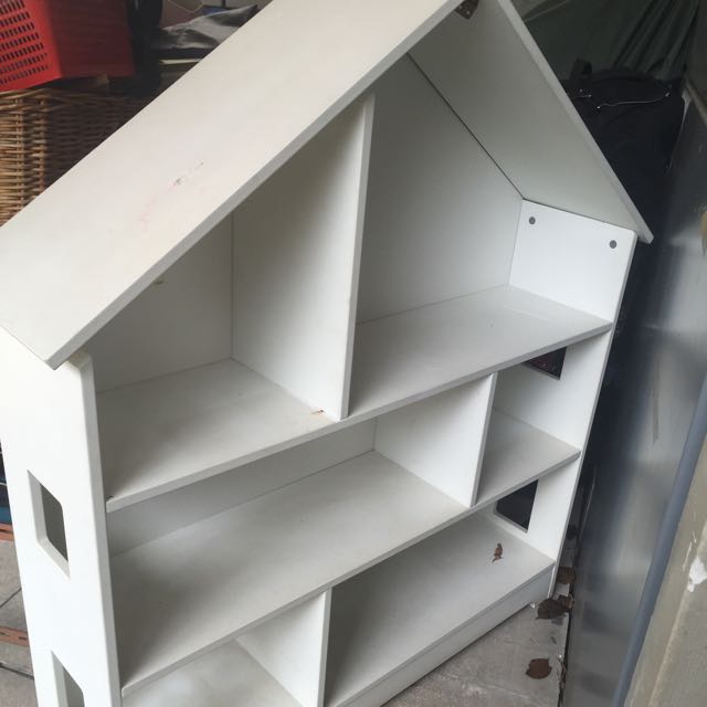 Kids Bookshelf Shaped Like A House Or Dollhouse Furniture