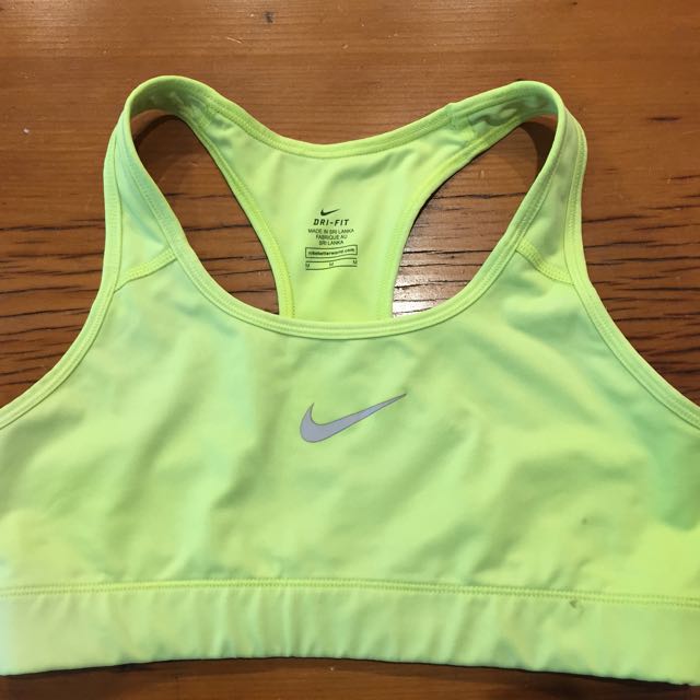 fluro sports bra