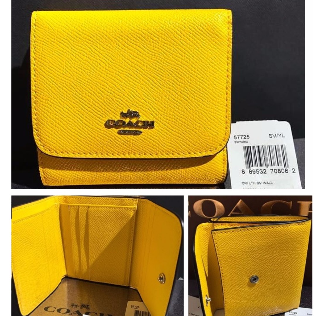 coach wallet yellow