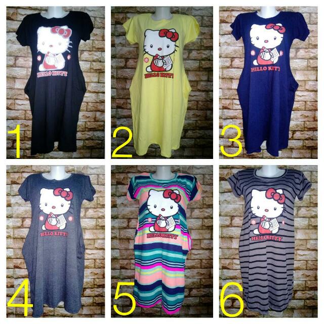 Plus Size Hello Kitty Dress With 2 Side Pockets Women S Fashion