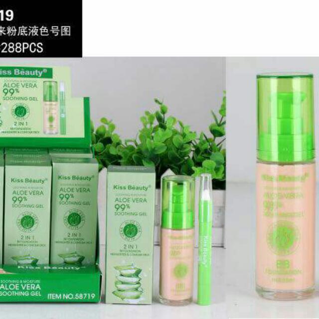 Aloevera Foundation With Highlighter Stick Health Beauty Makeup