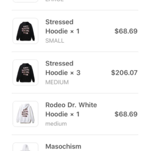 anti social social club stressed hoodie