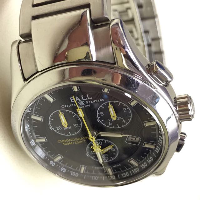 Ball CM1011C Railroader Chronograph Quartz, 名牌, 手錶 Carousell