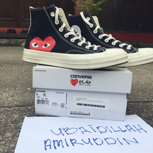 Converse ct x cdg, Fesyen Lelaki, Kasut Lelaki di Carousell