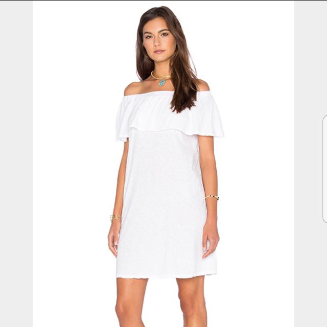 White cotton off the shoulder dress online