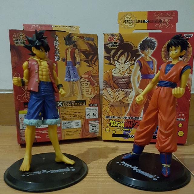 Goku X Luffy Action Figure Dragonball X One Piece Toys