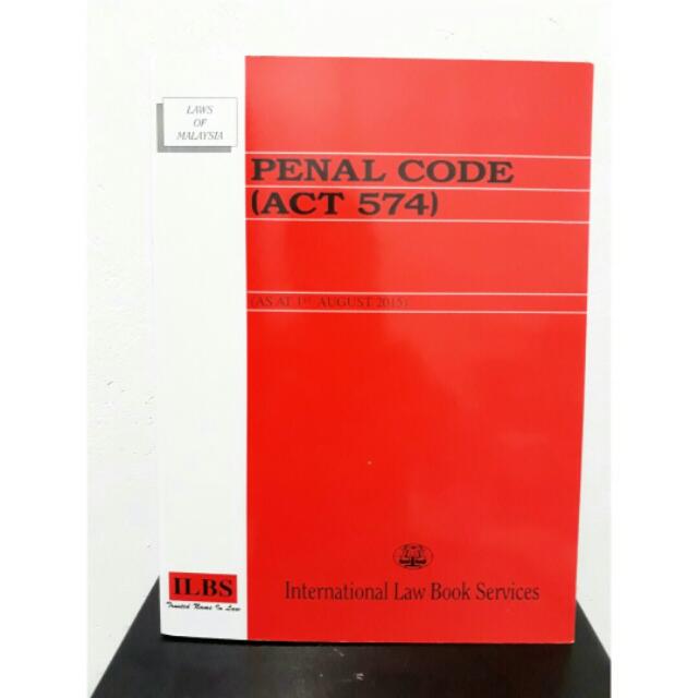 Law Penal Code Act 574 Textbooks On Carousell