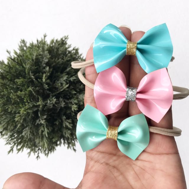 leather bow headband