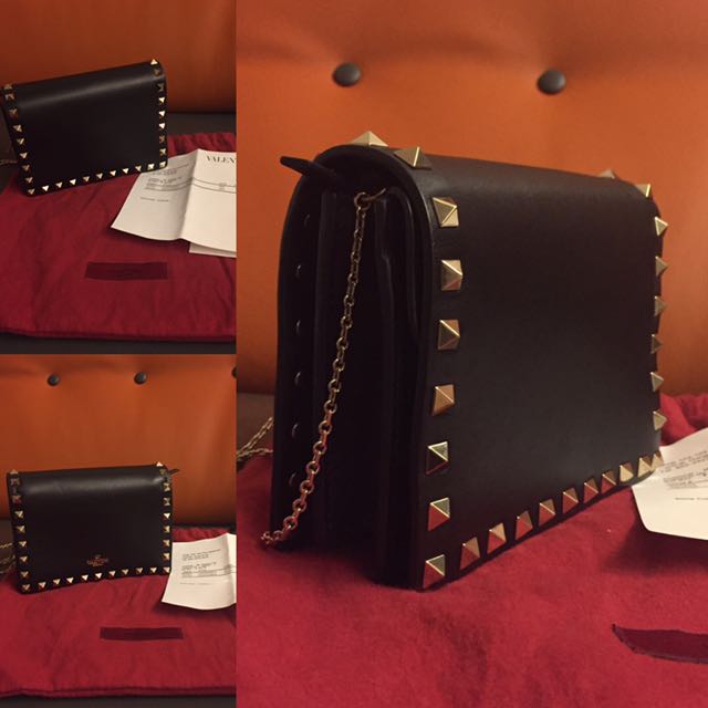 Valentino Rockstud Wallet On Chain WOC