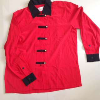blouse jaclyn smith red