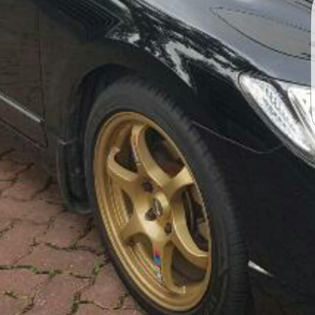 17 Inch Sports Rim With Tyres For Honda Civic Fd2 Urgent Due To Selling Of Ride Next Tuesday Swop With Any Size Of Your Rims And Tyres Labour On U Car Accessories
