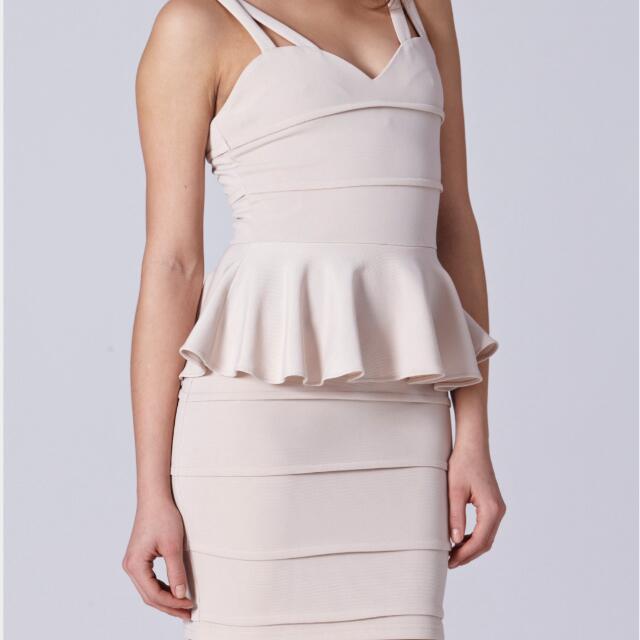 Asos White Peplum Dress Women s Fashion Tops Sleeveless on Carousell
