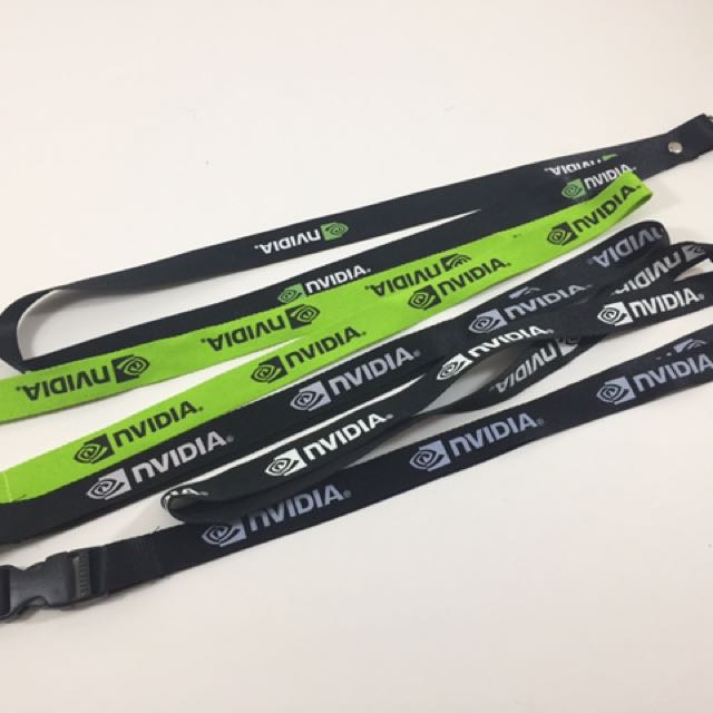 Five NVIDIA lanyards
