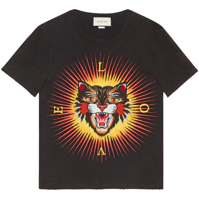 Mens Gucci Cotton T Shirt With Angry Cat Applique In Stock Xl And Xxl Luxury Apparel On Carousell