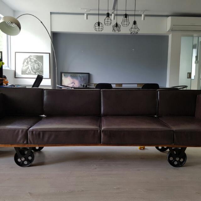 Industrial Sofa, Furniture & Home Living, Furniture, Sofas on Carousell