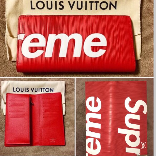 Louis Vuitton x Supreme 2017 Brazza Bifold Wallet - Red Wallets,  Accessories - LOUSU20753