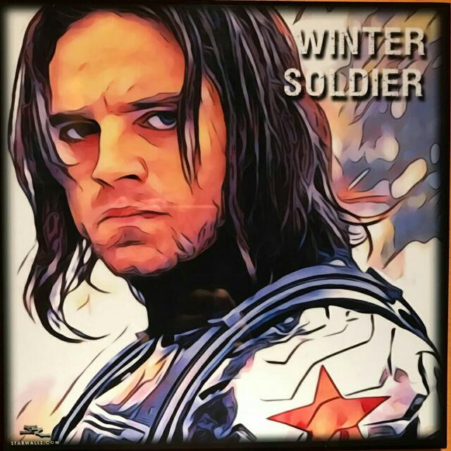 Marvel Pop Art Poster Frame Winter Soldier 01 Design Craft