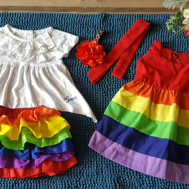 Rainbow Theme Clothes Mother And Daughter Babies Kids Girls Apparel On Carousell