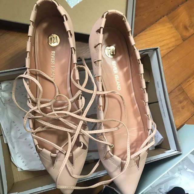 River island nude shoes sales