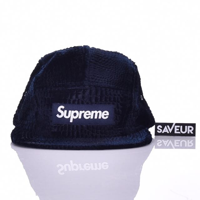 supreme velvet camp cap