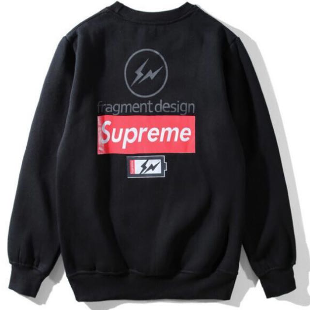 Supreme X Fragment Battery Recharge Design Collaboration Sweatshirt 2017 Collection 1 1 Highest Quality Guaranteed Made In Canada