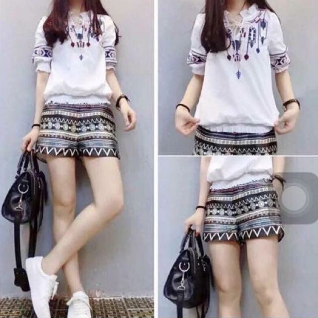 white vintage shorts