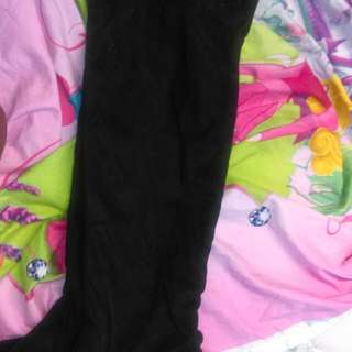 High Thigh Boots , It's So Long Couldn't Fit Into The Full Camera as I Struggled with It😂😂😂