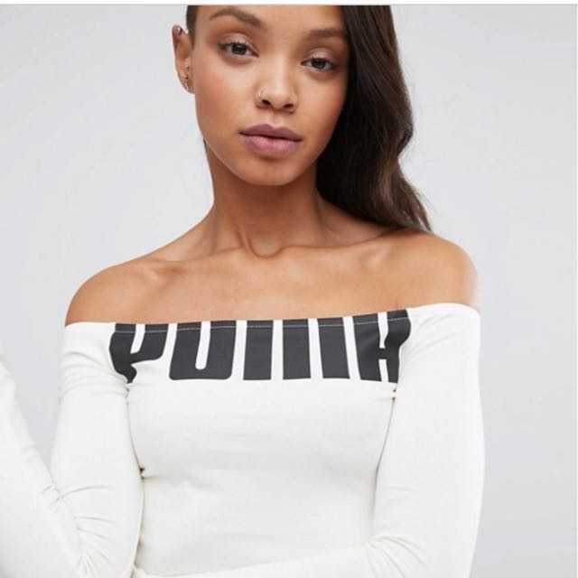 Puma off the shoulder top hotsell