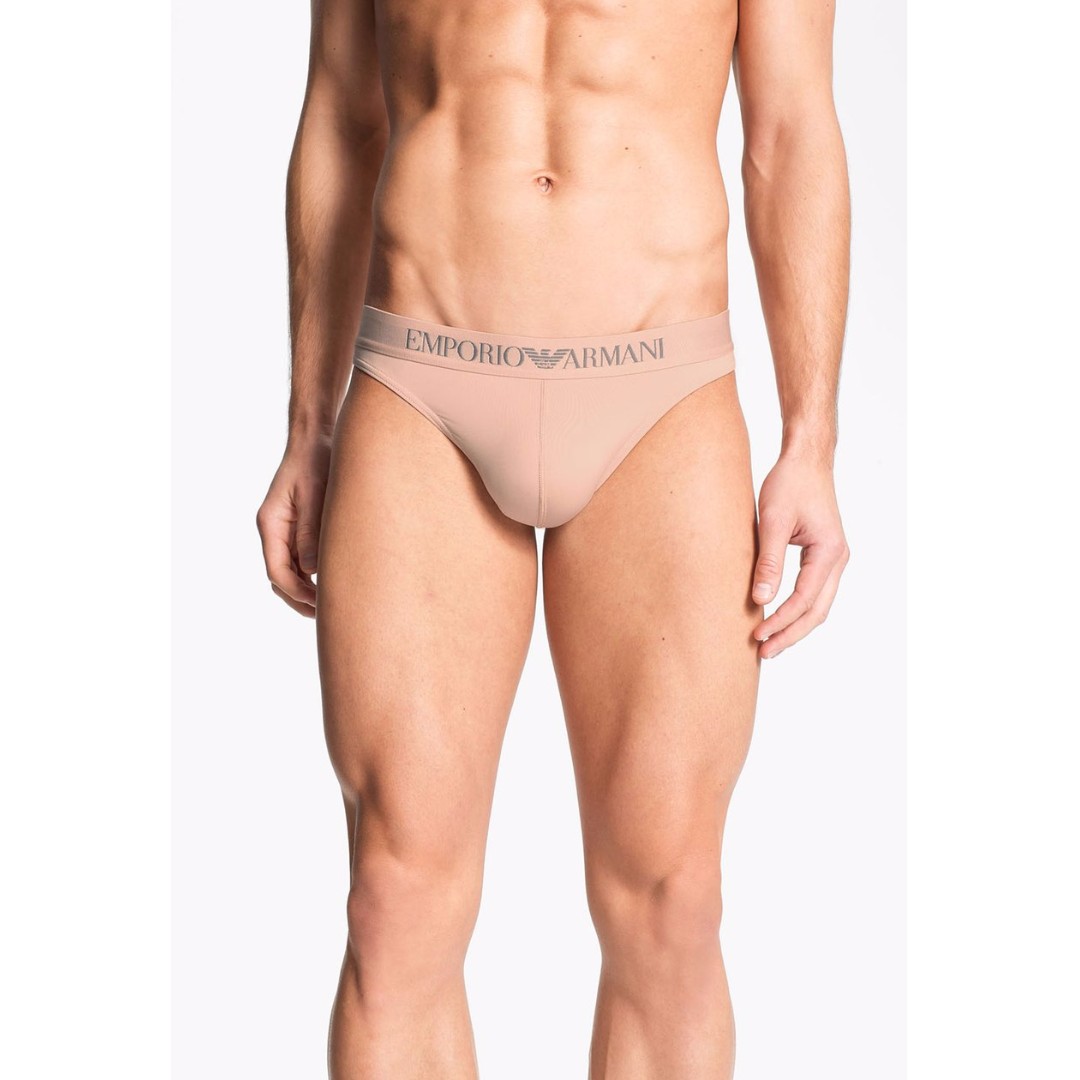 Emporio Armani Men's Microfiber Thong in Orange for Men