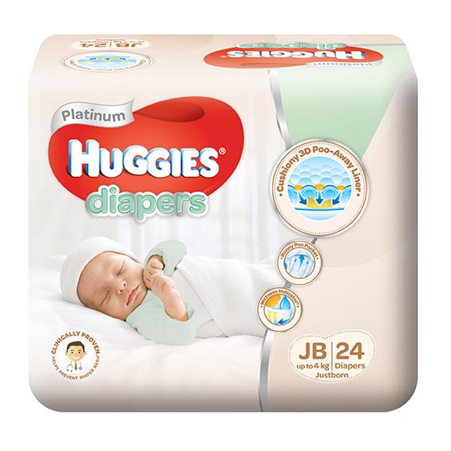 2 Packs of Huggies Justborn JB Diapers, Babies & Kids, Bathing