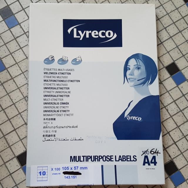 Lyreco Multipurpose Sticky Label, Hobbies & Toys, Stationery ...