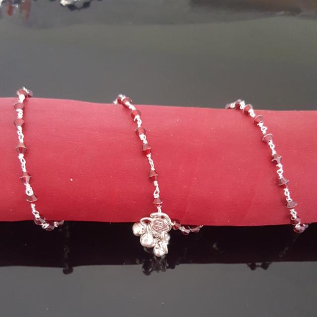New Red Anklet Payal Or Kolusu Buy Per Piece Or As A Pair Women S Fashion Jewellery On Carousell