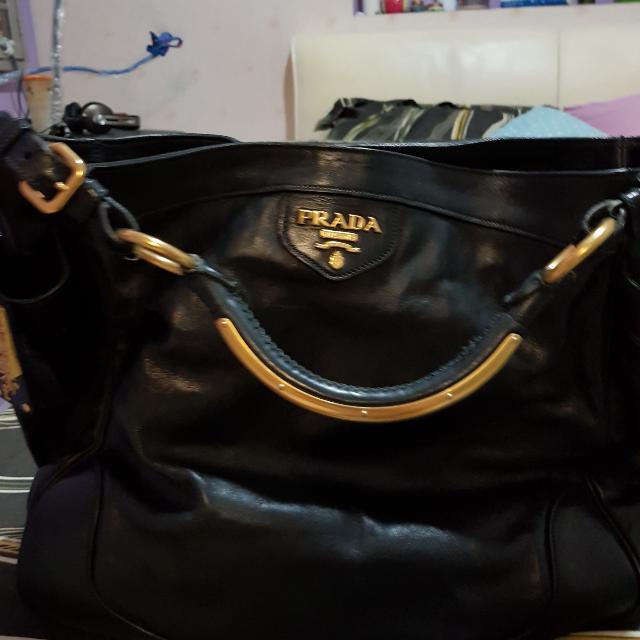 prada hobo leather bag